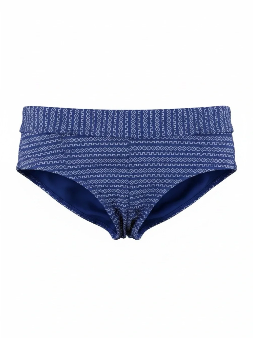 NWT!! Hot Water Blue Geo-Pattern Women  Bikini Bottom Size PS